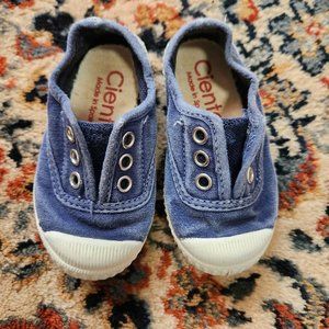 CIENTA Baby Cap Toe Slip On Sneakers - Blue - Size 5.5